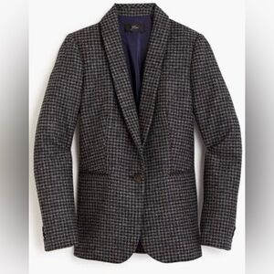J crew parke wool grey houndstooth blazer